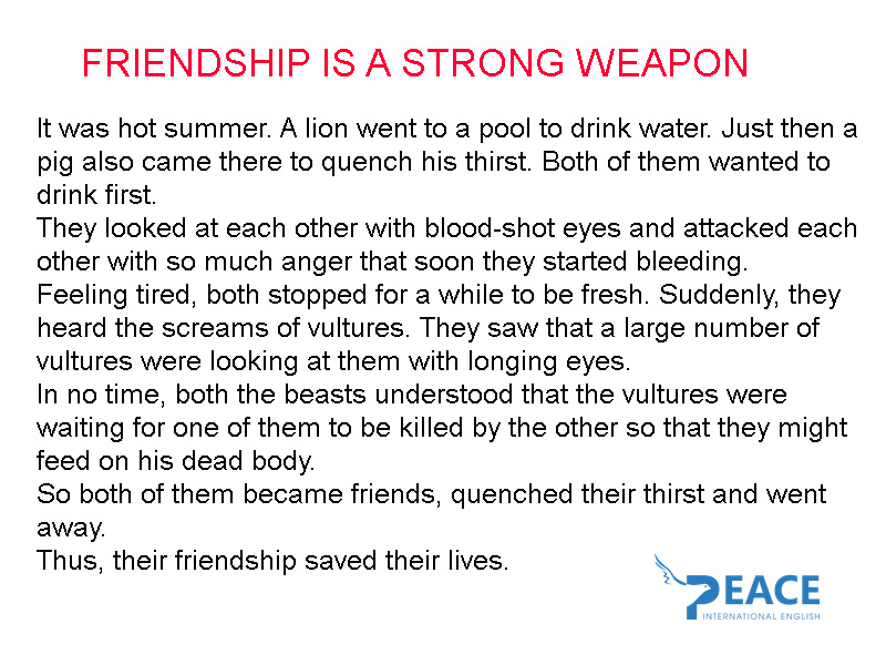 FRIENDSHIP IS A STRONG WEAPON